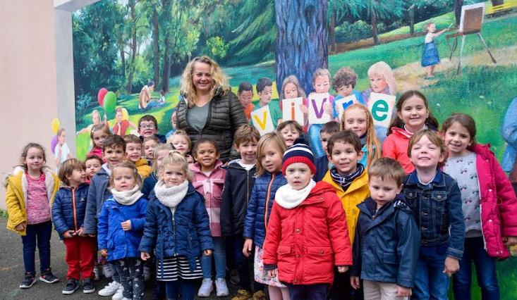 Une fresque à l’école